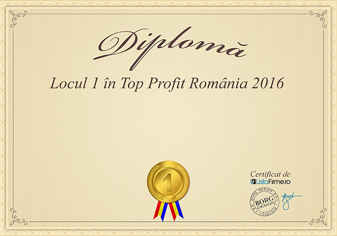 Digital Brain Certificari Locul 1 Profit 2016